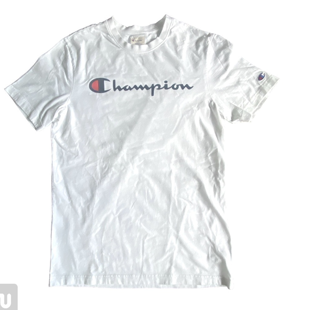 Champion White Logo T-Shirt Size Small